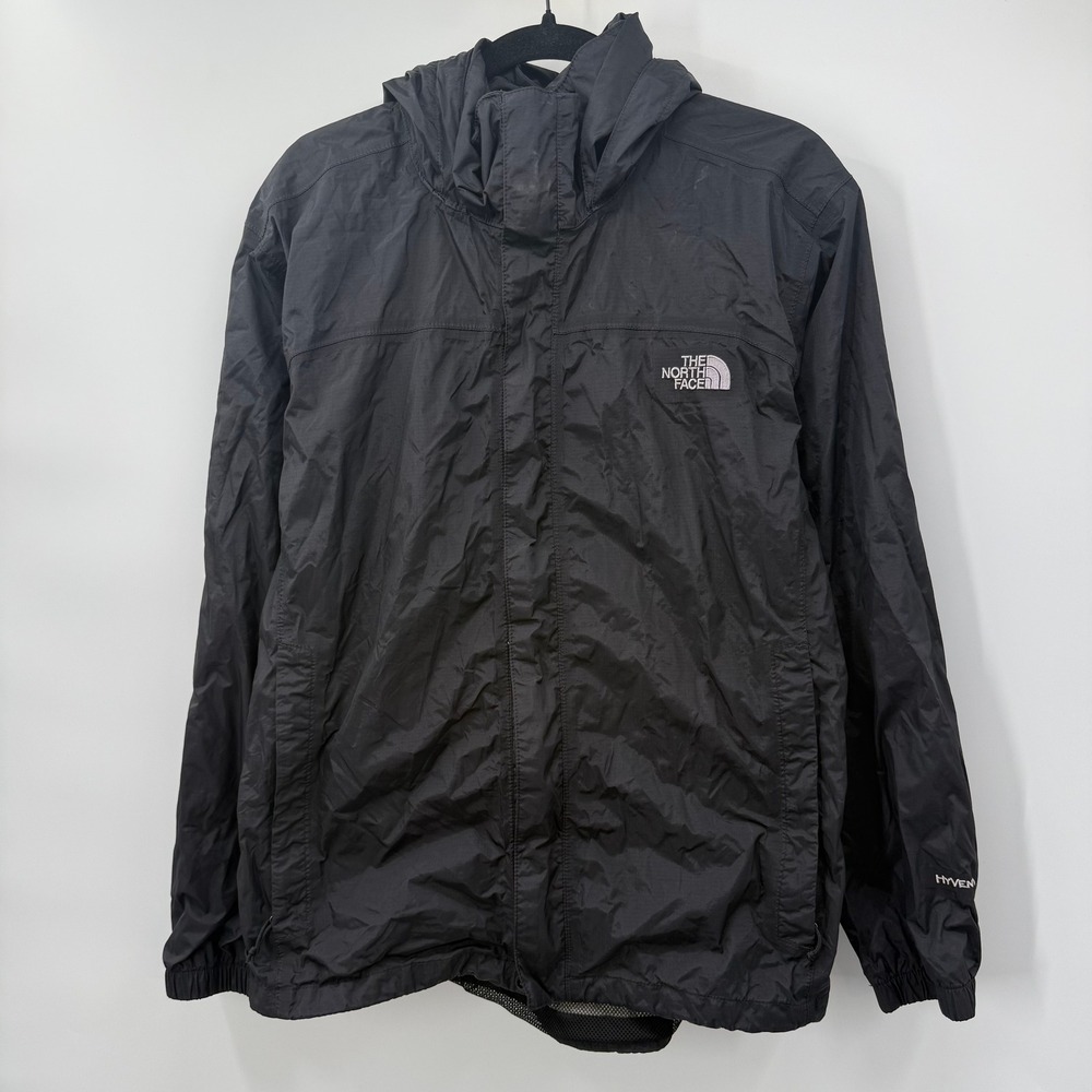 The North Face Mens Size Medium HyVent Rain Jacket Hooded Windbreaker Full Zip